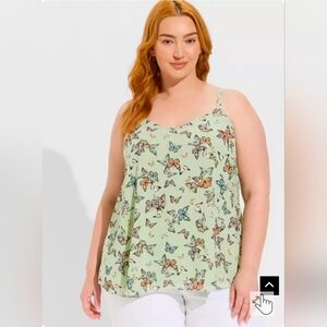 Torrid Butterfly Print Tank Top - Light Green